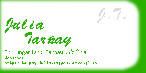 julia tarpay business card